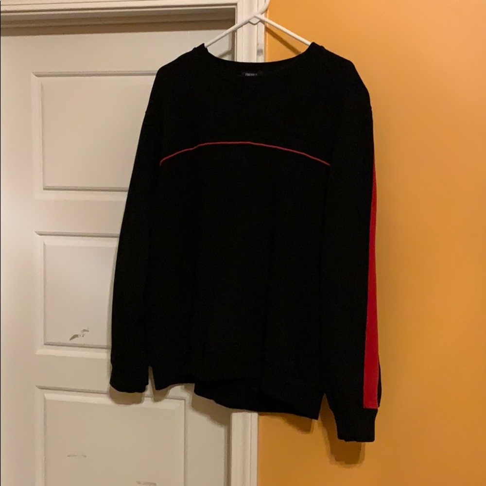 Black and red, forever 21 sweatshirt